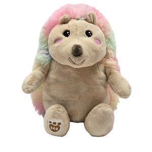 Build A Bear Rainbow Hedgehog Plush Pastel Stuffed Animal Shag